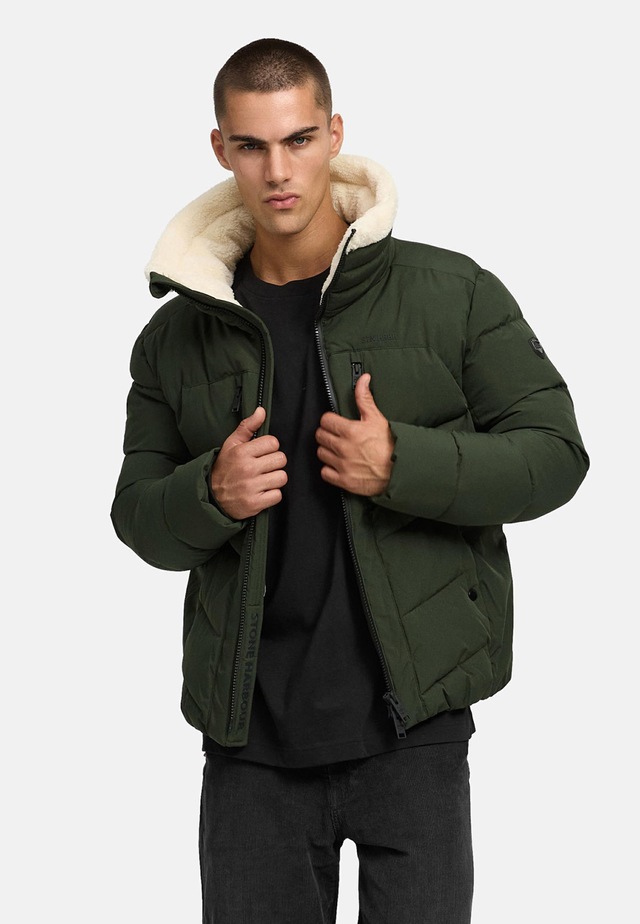 Stone Harbour Steppjacke »Ansello XX« ohne Kapuze Gesteppte Herrenjacke mit Teddy-Kunstfell-Kragen