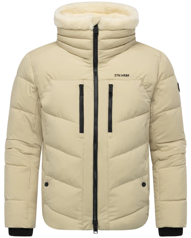 Stone Harbour Steppjacke »Ansello XX« ohne Kapuze Gesteppte Herrenjacke mit Teddy-Kunstfell-Kragen