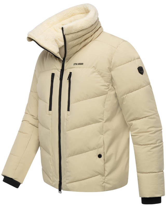 Stone Harbour Steppjacke »Ansello XX« ohne Kapuze Gesteppte Herrenjacke mit Teddy-Kunstfell-Kragen
