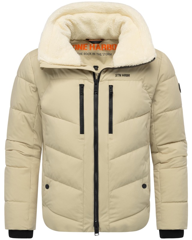Stone Harbour Steppjacke »Ansello XX« ohne Kapuze Gesteppte Herrenjacke mit Teddy-Kunstfell-Kragen