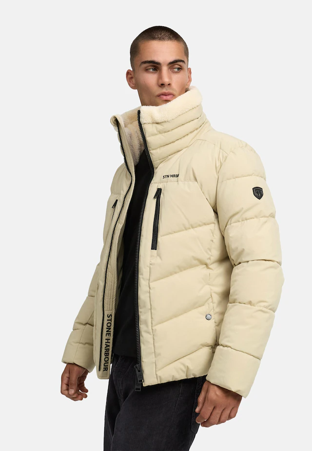 Stone Harbour Steppjacke »Ansello XX« ohne Kapuze Gesteppte Herrenjacke mit Teddy-Kunstfell-Kragen