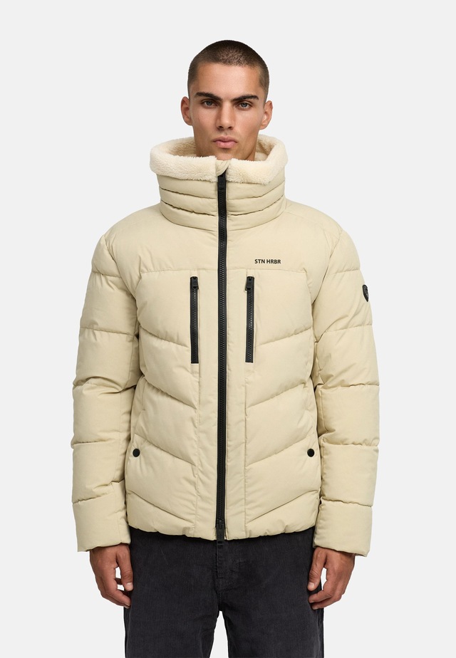 Stone Harbour Steppjacke »Ansello XX« ohne Kapuze Gesteppte Herrenjacke mit Teddy-Kunstfell-Kragen