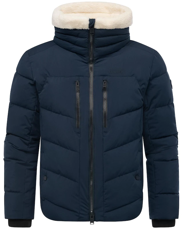 Stone Harbour Steppjacke »Ansello XX« ohne Kapuze Gesteppte Herrenjacke mit Teddy-Kunstfell-Kragen