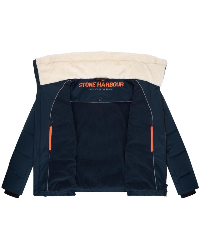 Stone Harbour Steppjacke »Ansello XX« ohne Kapuze Gesteppte Herrenjacke mit Teddy-Kunstfell-Kragen