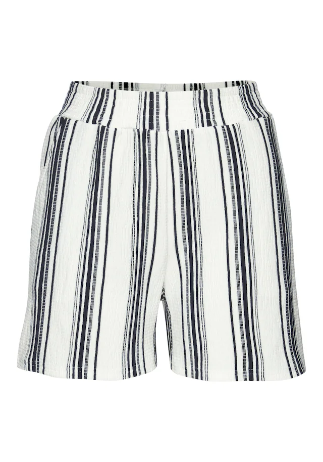LASCANA Shorts »aus luftiger Crepeware« strukturierte Ware, sommerlicher Shorts mit Streifen, Sommerhose