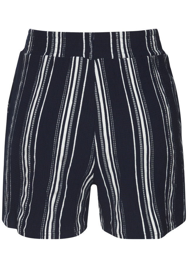 LASCANA Shorts »aus luftiger Crepeware« strukturierte Ware, sommerlicher Shorts mit Streifen, Sommerhose