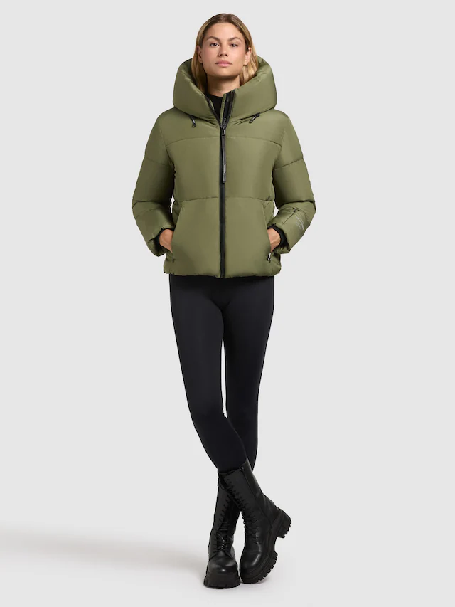 khujo Steppjacke »Audrey Matt« mit Kapuze Warme Winterjacke mit verstellbarer Kapuze