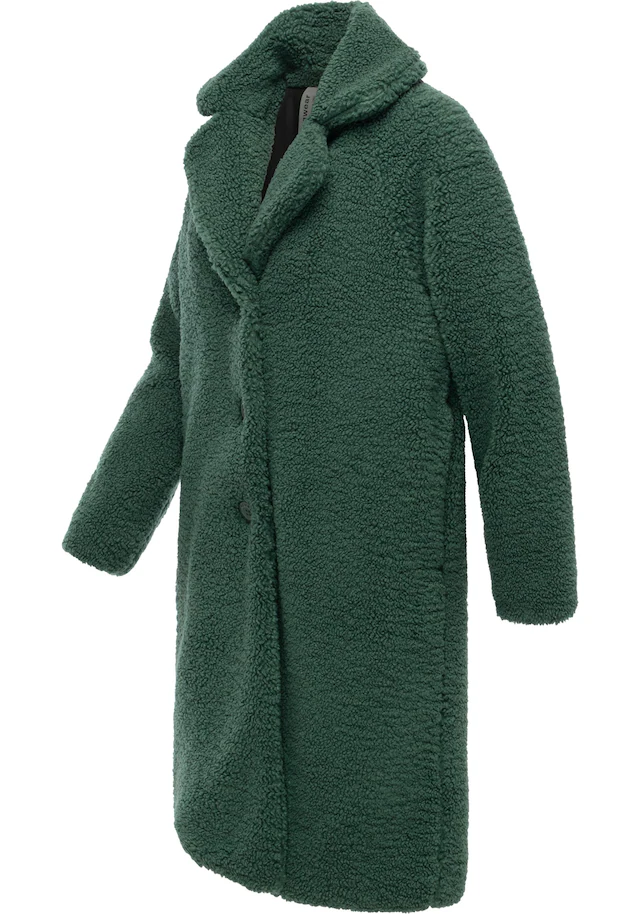 Ragwear Fellimitatmantel »Tedyco YOUMODO« flauschige Übergangsjacke aus kuscheligem Teddyfleece