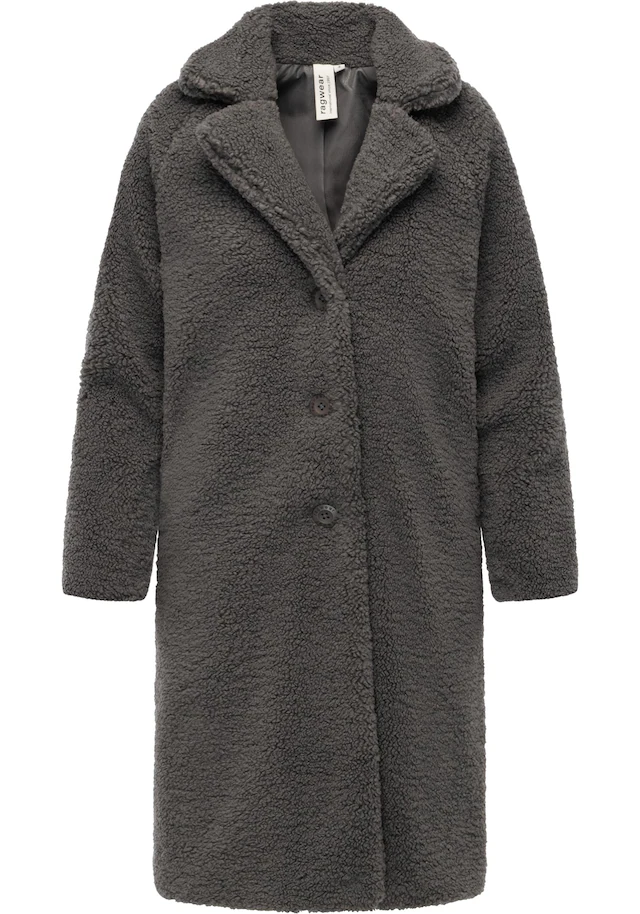Ragwear Fellimitatmantel »Tedyco YOUMODO« flauschige Übergangsjacke aus kuscheligem Teddyfleece