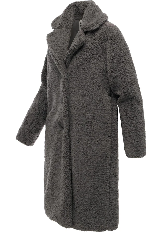 Ragwear Fellimitatmantel »Tedyco YOUMODO« flauschige Übergangsjacke aus kuscheligem Teddyfleece