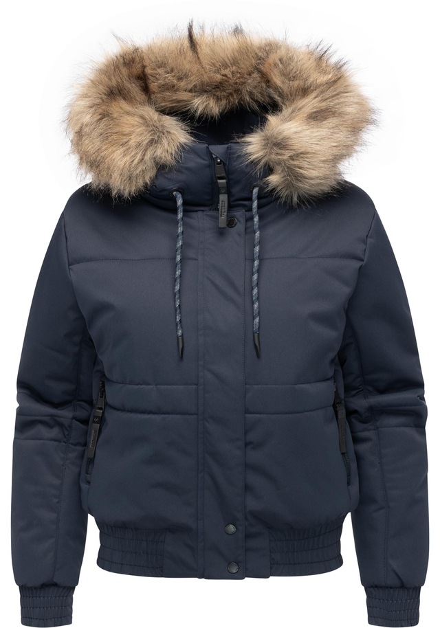 Ragwear Winterjacke »Deluxia YOUMODO« mit Kapuze modische Damen Bomberjacke mit Kunstfell