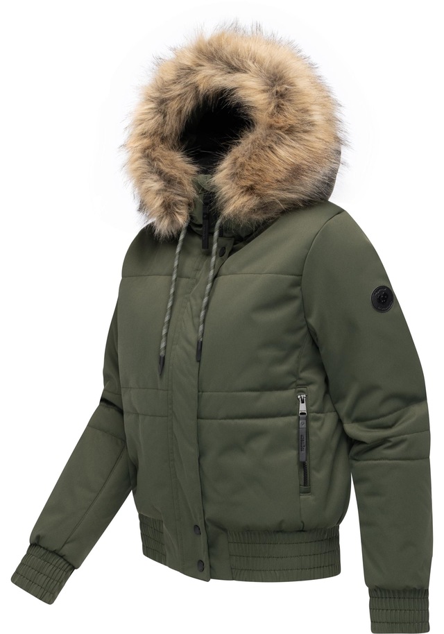 Ragwear Winterjacke »Deluxia YOUMODO« mit Kapuze modische Damen Bomberjacke mit Kunstfell