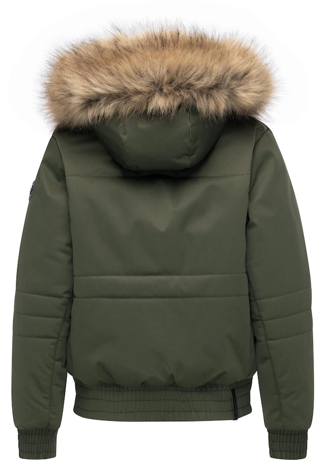 Ragwear Winterjacke »Deluxia YOUMODO« mit Kapuze modische Damen Bomberjacke mit Kunstfell