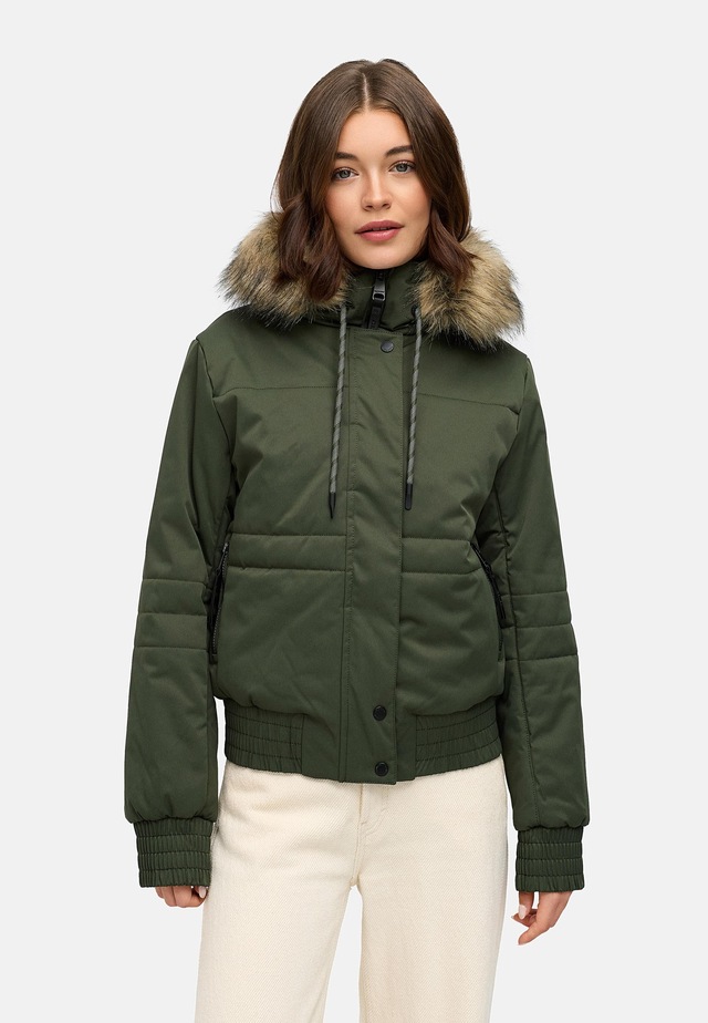 Ragwear Winterjacke »Deluxia YOUMODO« mit Kapuze modische Damen Bomberjacke mit Kunstfell