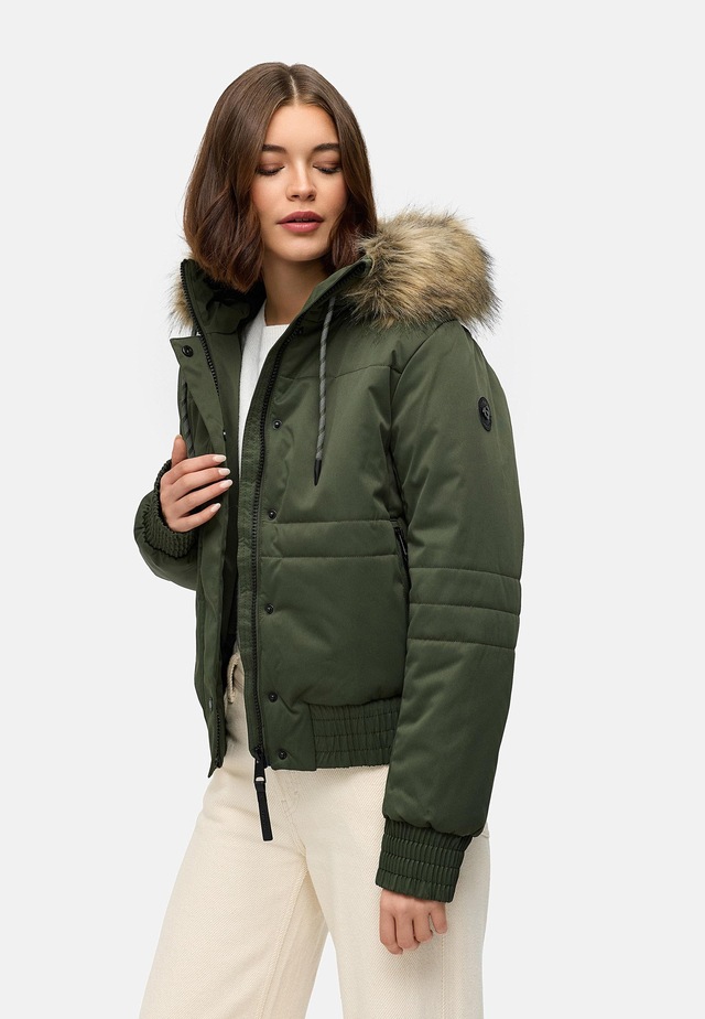 Ragwear Winterjacke »Deluxia YOUMODO« mit Kapuze modische Damen Bomberjacke mit Kunstfell
