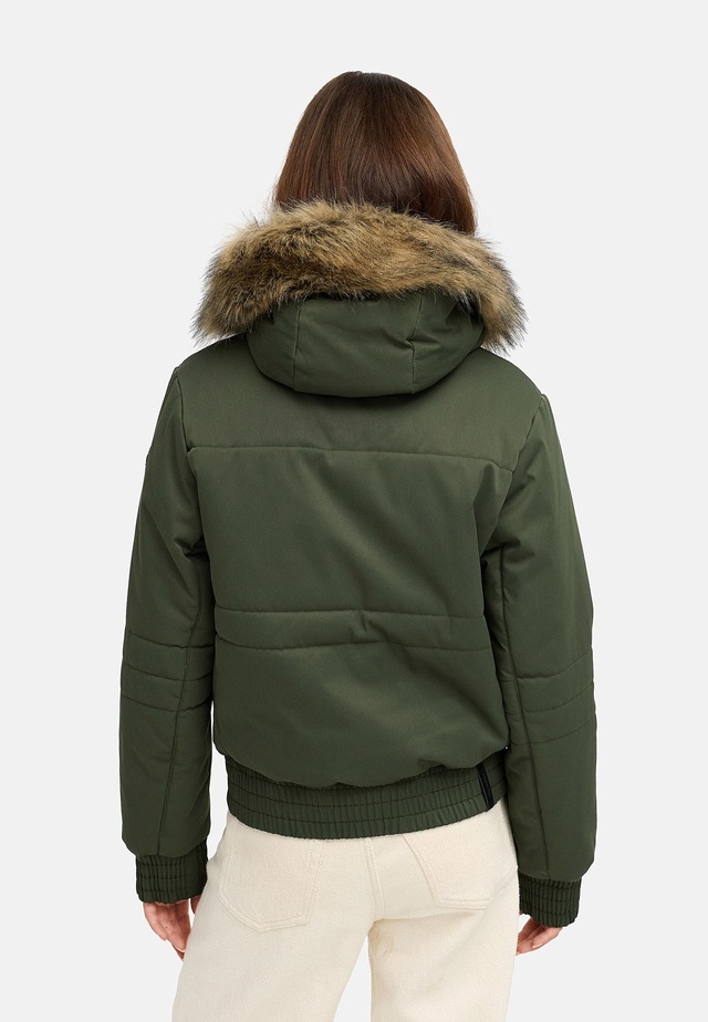 Ragwear Winterjacke »Deluxia YOUMODO« mit Kapuze modische Damen Bomberjacke mit Kunstfell