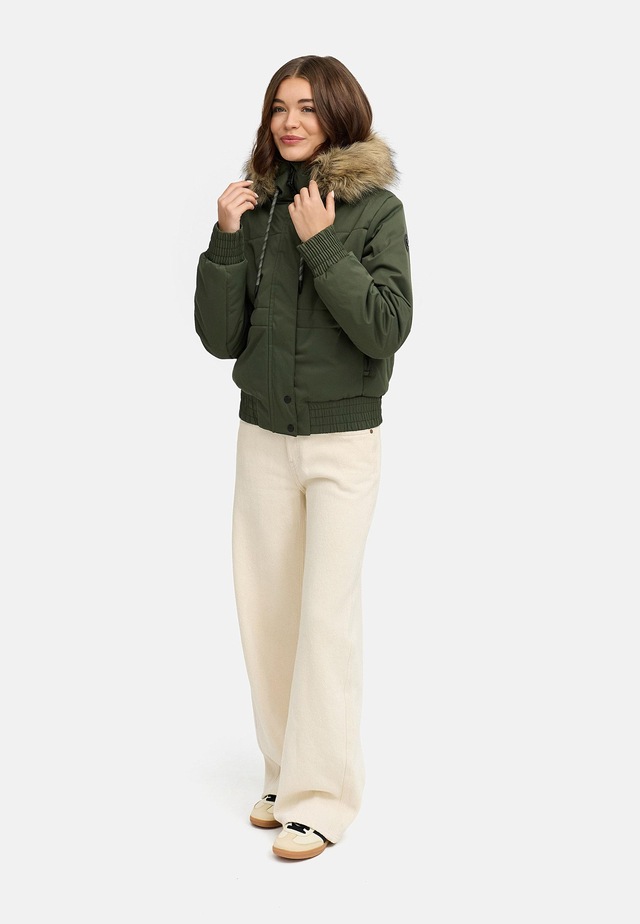 Ragwear Winterjacke »Deluxia YOUMODO« mit Kapuze modische Damen Bomberjacke mit Kunstfell