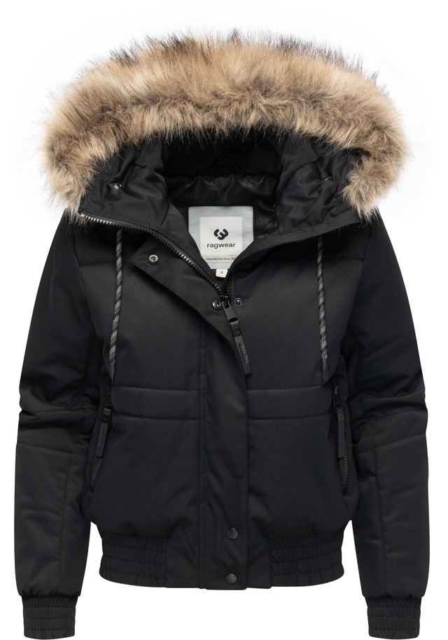 Ragwear Winterjacke »Deluxia YOUMODO« mit Kapuze modische Damen Bomberjacke mit Kunstfell
