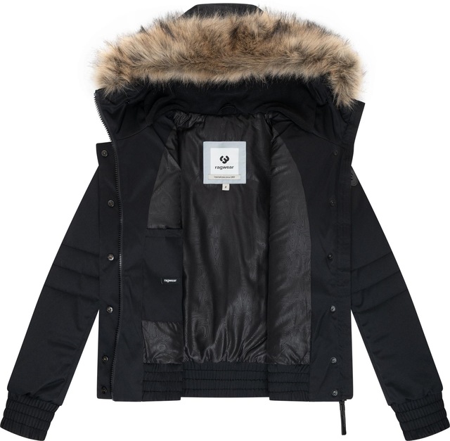 Ragwear Winterjacke »Deluxia YOUMODO« mit Kapuze modische Damen Bomberjacke mit Kunstfell