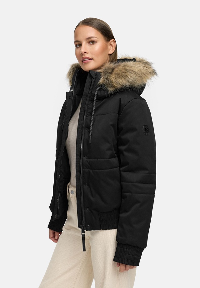Ragwear Winterjacke »Deluxia YOUMODO« mit Kapuze modische Damen Bomberjacke mit Kunstfell