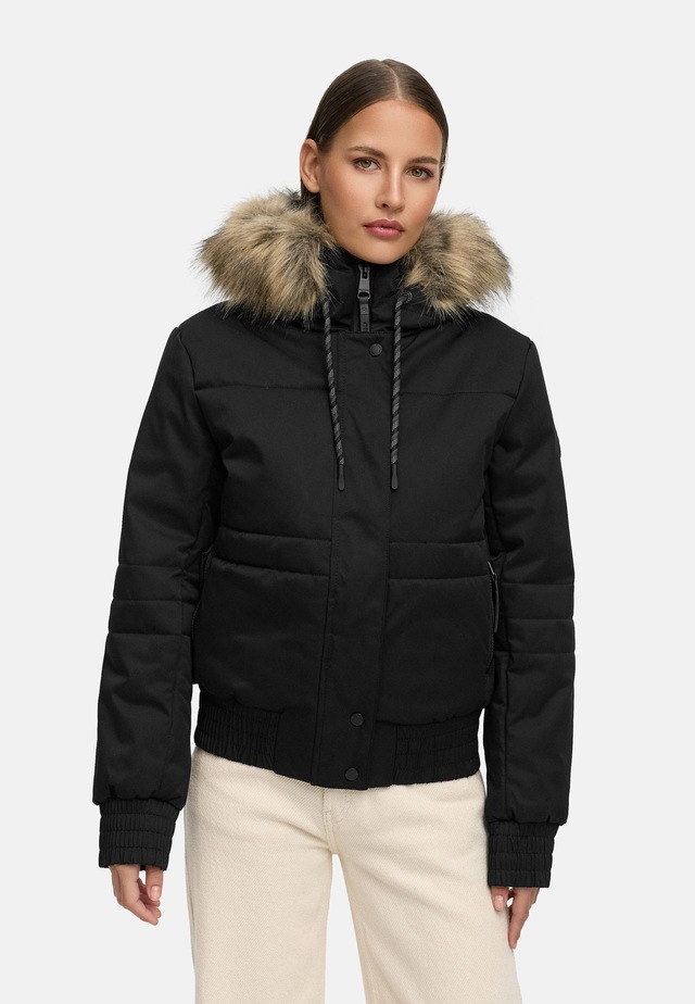 Ragwear Winterjacke »Deluxia YOUMODO« mit Kapuze modische Damen Bomberjacke mit Kunstfell