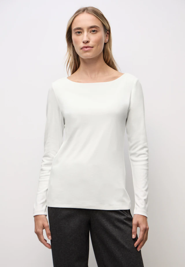 STREET ONE Langarmshirt in Unifarbe