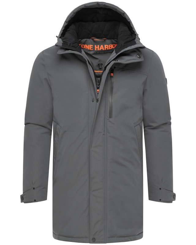 Stone Harbour Wintermantel »Phinoo XX« Warmer Herren Winterparka mit gefütterter Kapuze