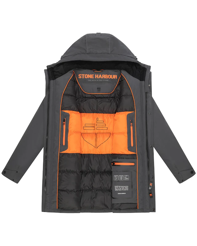 Stone Harbour Wintermantel »Phinoo XX« Warmer Herren Winterparka mit gefütterter Kapuze