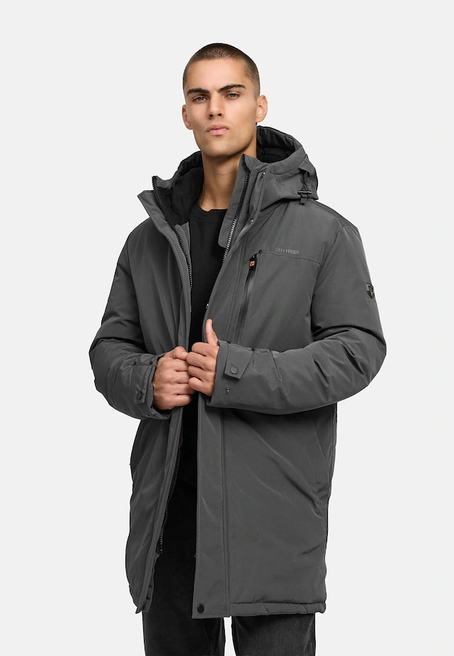 Stone Harbour Wintermantel »Phinoo XX« Warmer Herren Winterparka mit gefütterter Kapuze