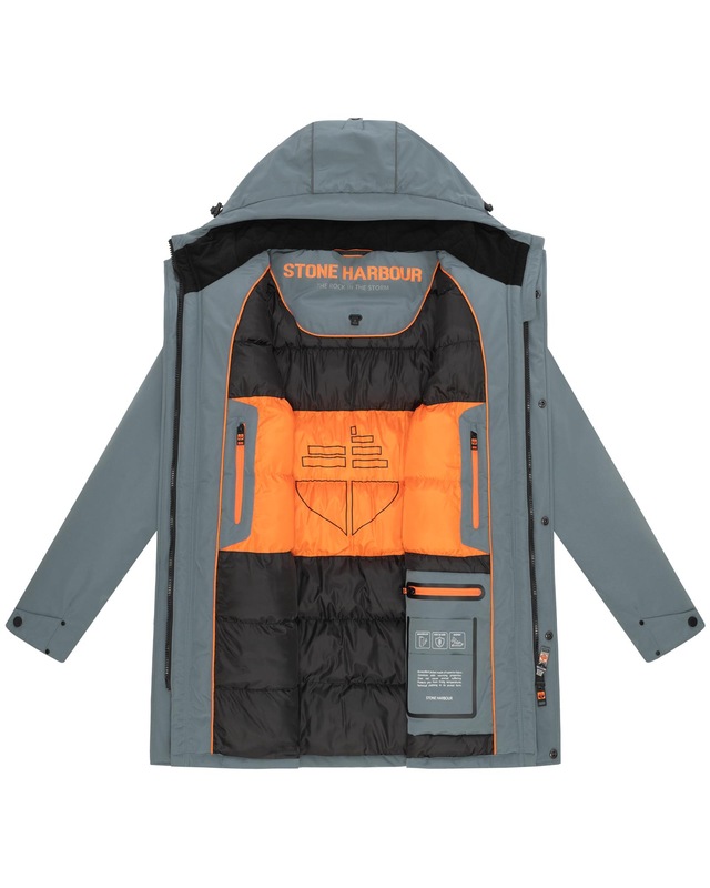 Stone Harbour Wintermantel »Phinoo XX« Warmer Herren Winterparka mit gefütterter Kapuze