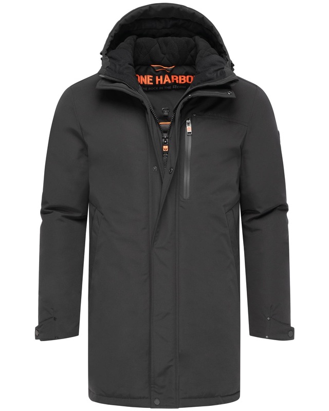 Stone Harbour Wintermantel »Phinoo XX« Warmer Herren Winterparka mit gefütterter Kapuze
