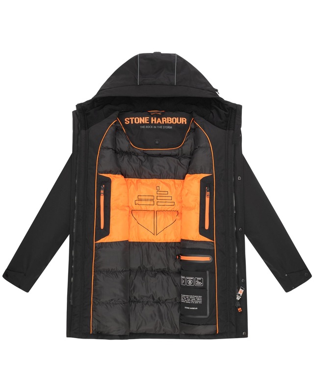 Stone Harbour Wintermantel »Phinoo XX« Warmer Herren Winterparka mit gefütterter Kapuze