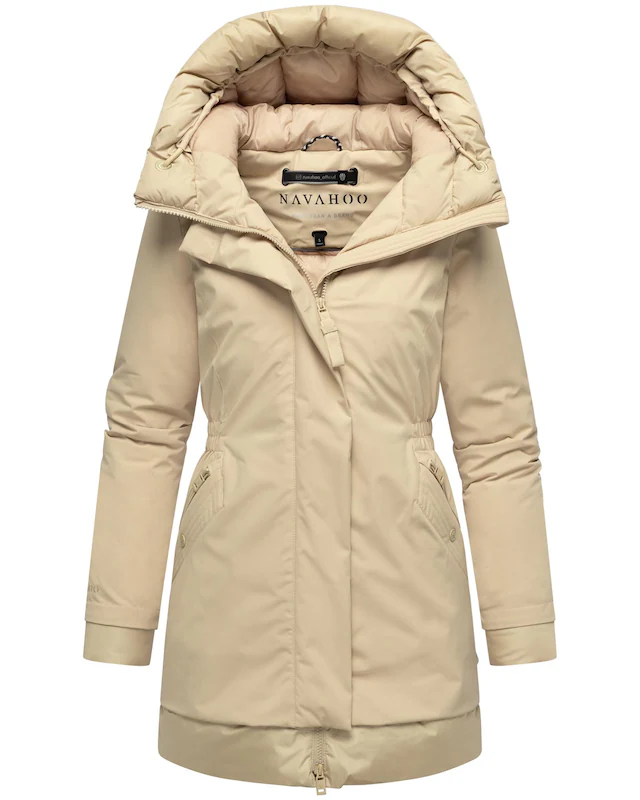 Navahoo Wintermantel »Winterprinzessin 14« Warmer Mantel mit magnetischer Abdeckleiste