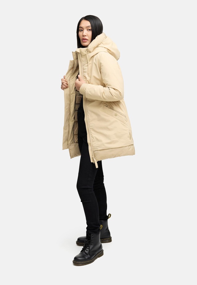 Navahoo Wintermantel »Winterprinzessin 14« Warmer Mantel mit magnetischer Abdeckleiste