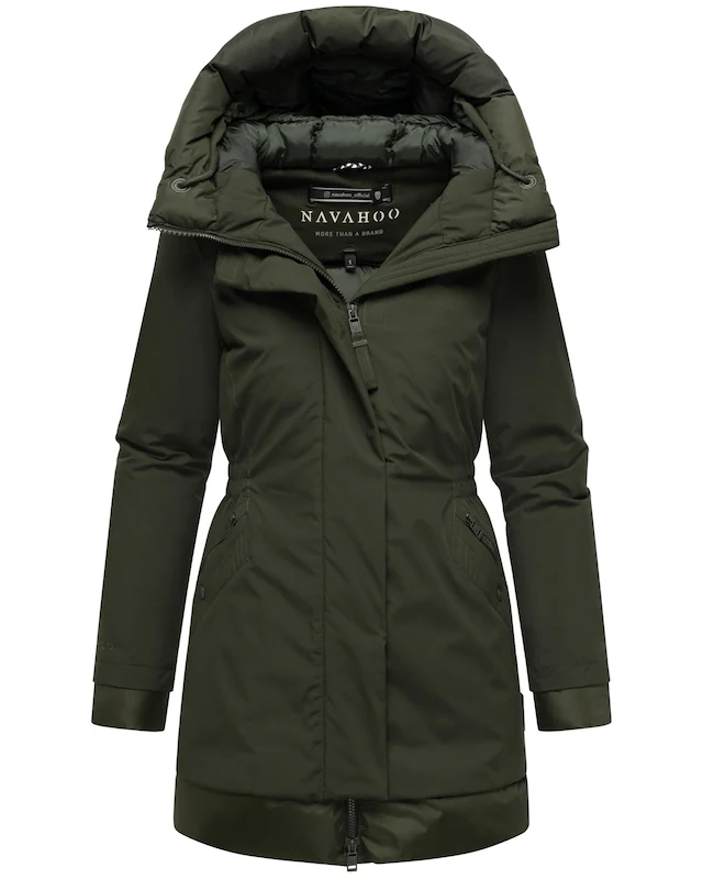 Navahoo Wintermantel »Winterprinzessin 14« Warmer Mantel mit magnetischer Abdeckleiste