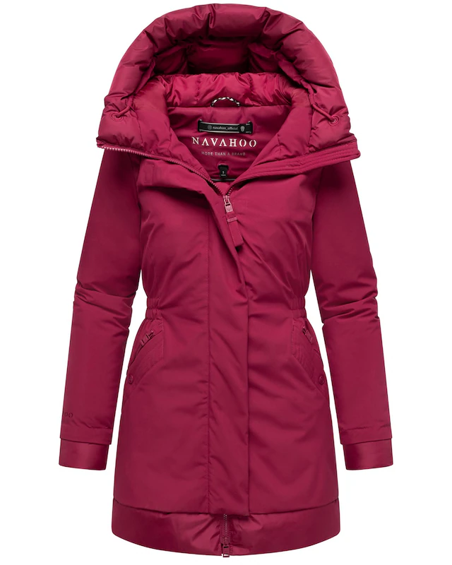 Navahoo Wintermantel »Winterprinzessin 14« Warmer Mantel mit magnetischer Abdeckleiste