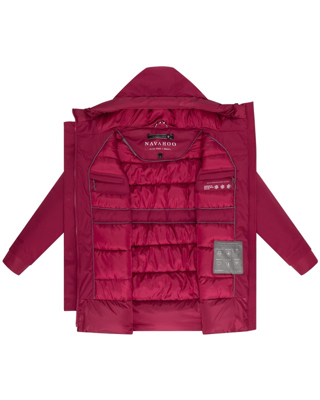 Navahoo Wintermantel »Winterprinzessin 14« Warmer Mantel mit magnetischer Abdeckleiste