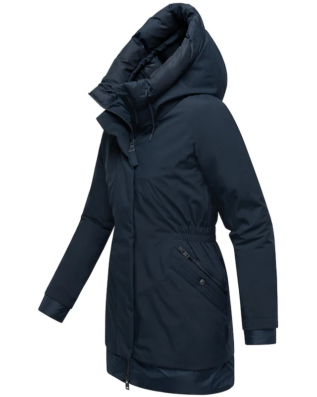 Navahoo Wintermantel »Winterprinzessin 14« Warmer Mantel mit magnetischer Abdeckleiste