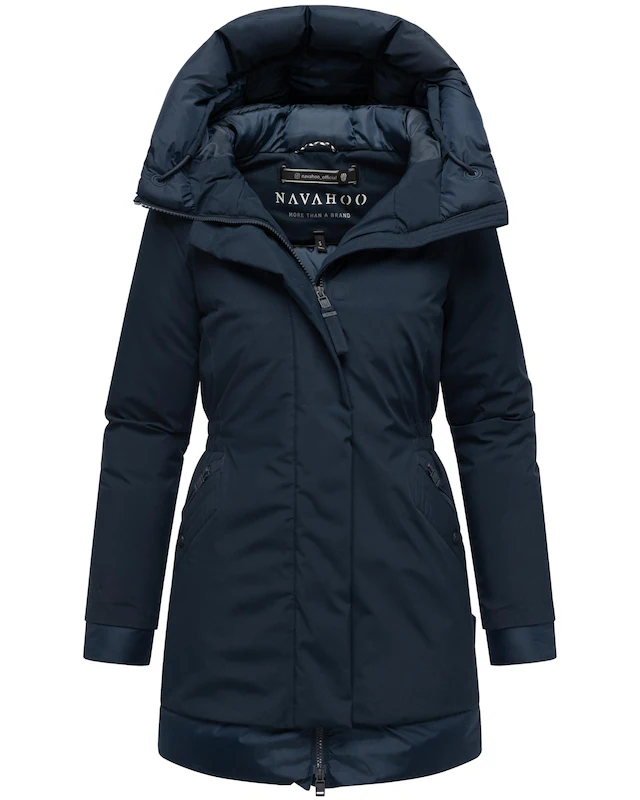 Navahoo Wintermantel »Winterprinzessin 14« Warmer Mantel mit magnetischer Abdeckleiste