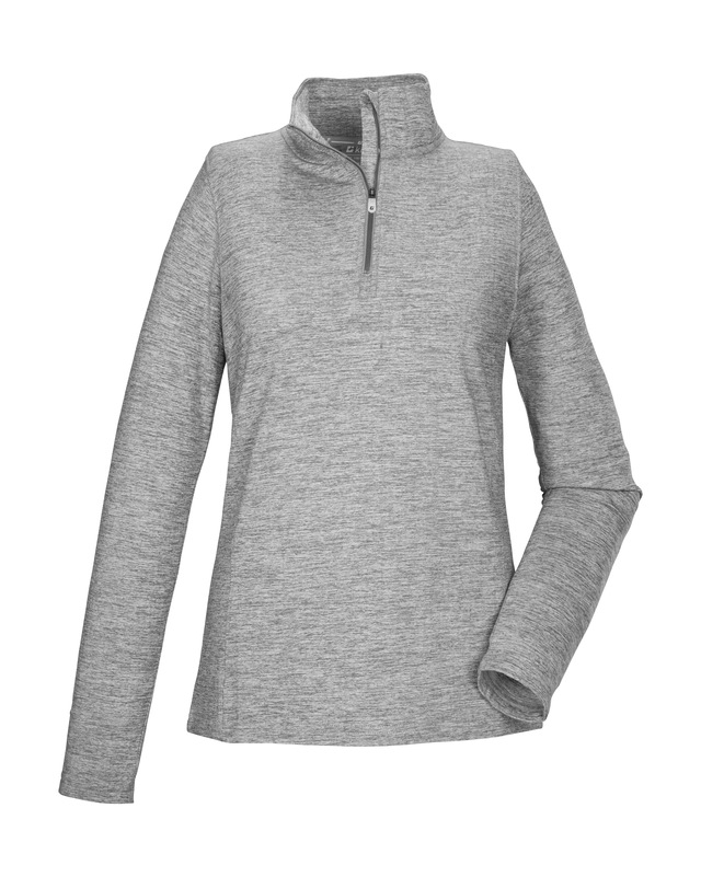 Killtec Langarmshirt »KSW 121 WMN FLX SHRT« Melange Funktionsshirt mit Stehkragen, Reißverschluss und Kinnschutz