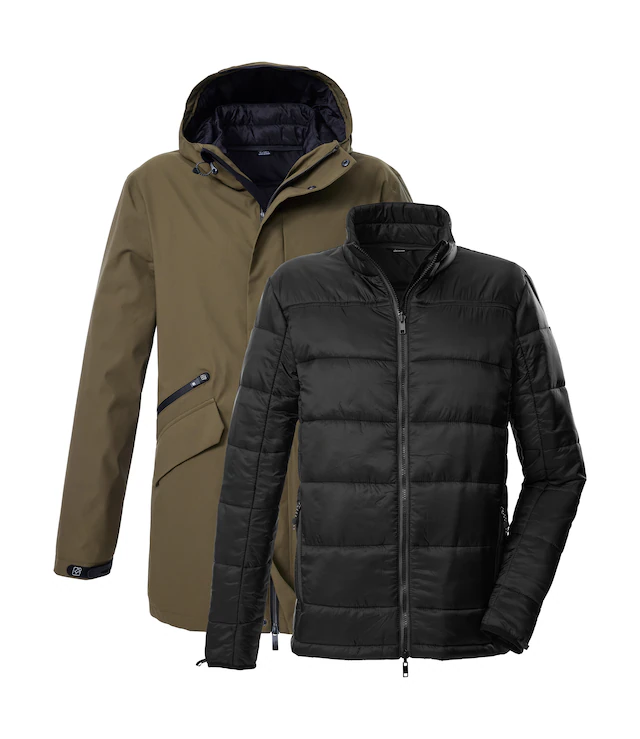 Killtec 3-in-1-Funktionsjacke »KOW 94 MN PRK« 3 in 1 Parka: wasserdicht, atmungsaktiv, verstellbare Kapuze