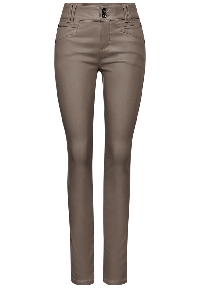 STREET ONE Lederimitathose mit Coating