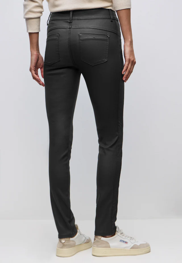 STREET ONE Lederimitathose mit Coating