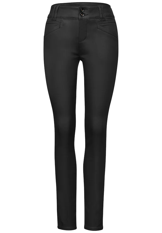 STREET ONE Lederimitathose mit Coating