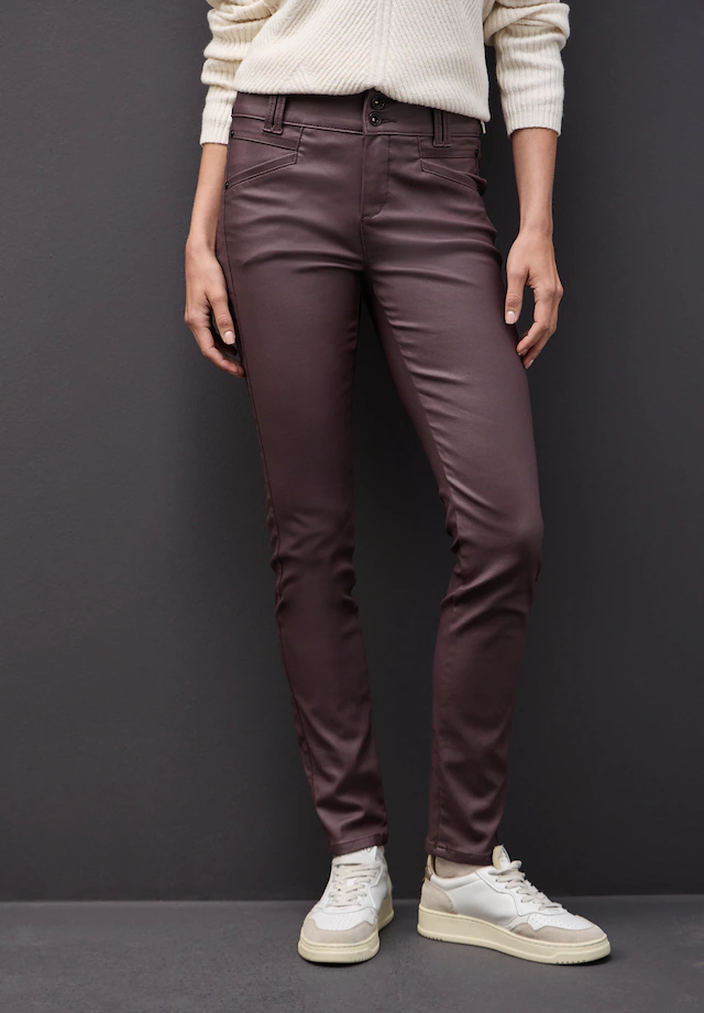STREET ONE Lederimitathose mit Coating