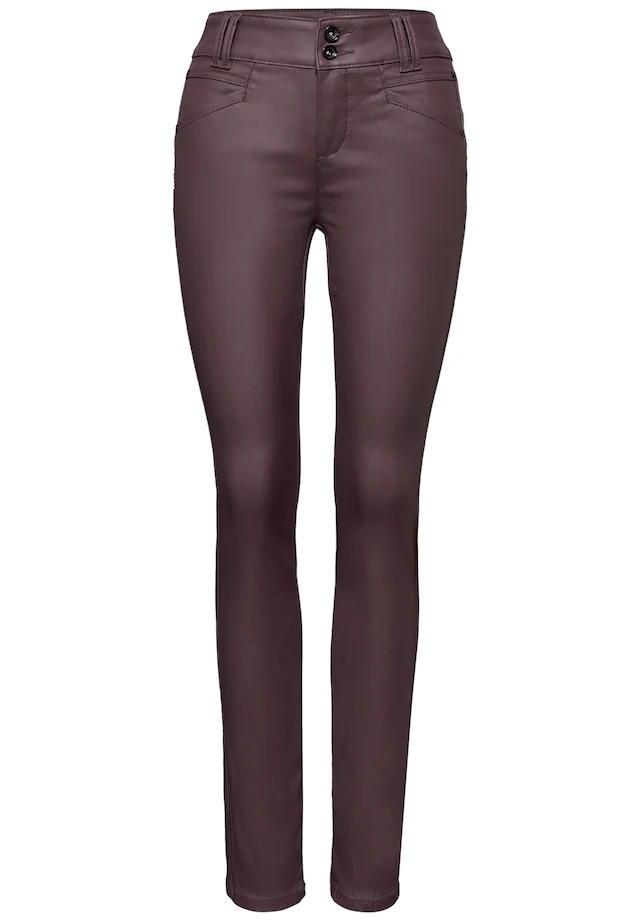 STREET ONE Lederimitathose mit Coating