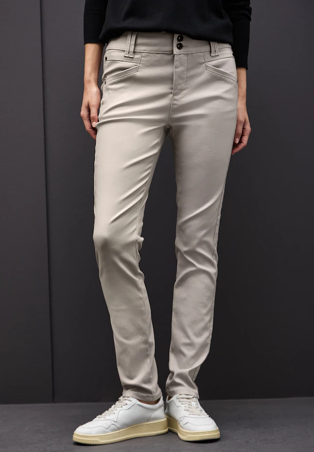 STREET ONE Lederimitathose mit Coating