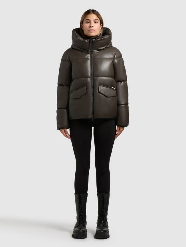 khujo Lederimitatjacke »AURORA« mit Kapuze