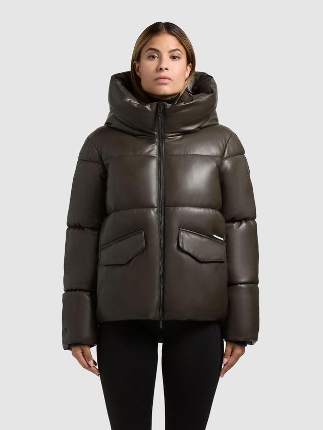 khujo Lederimitatjacke »AURORA« mit Kapuze