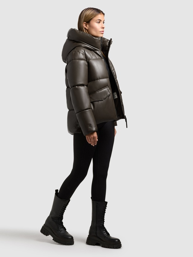 khujo Lederimitatjacke »AURORA« mit Kapuze